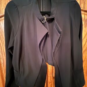 SOLD!! Torrid Black Women's Crop Jacket with Gold Accent